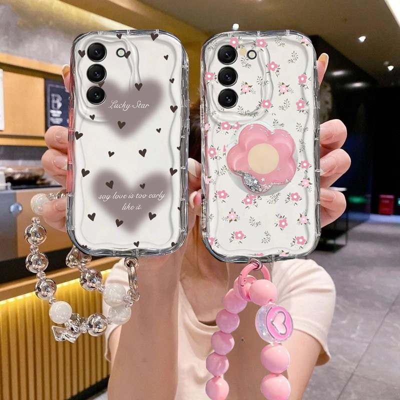 Phone Cases Motorola Edge 2025 - INS Love Heart Bracelet Chain Case