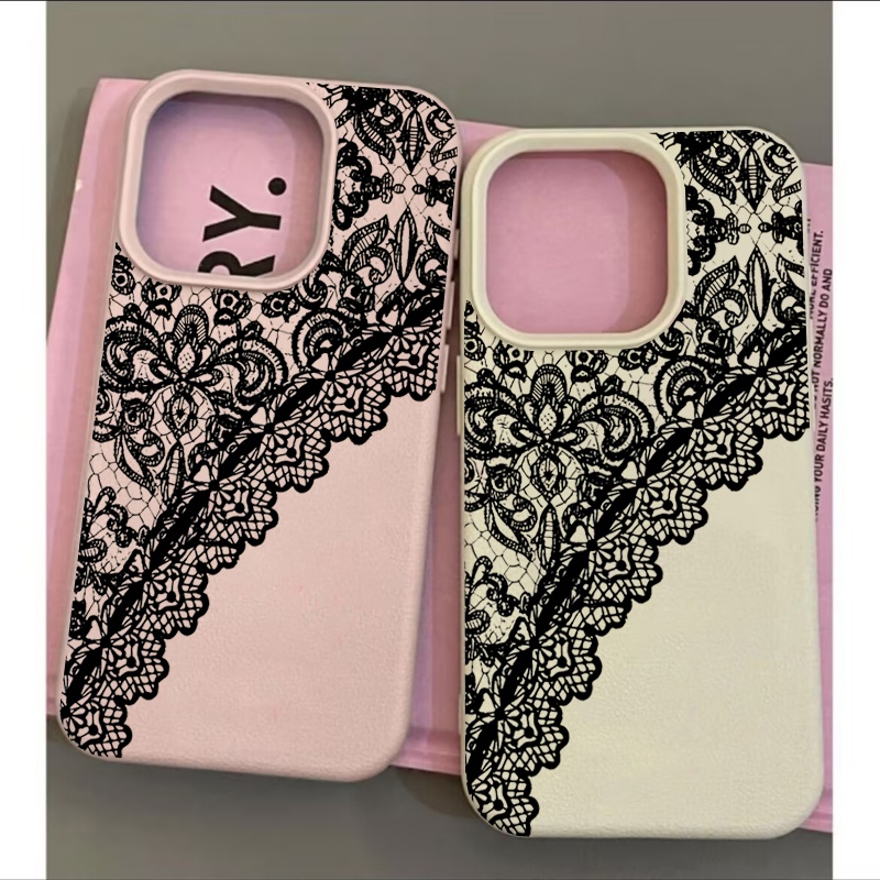 Black Lace Lichee Pattern Phon - огляд і ціна Phone Cases Motorola Edge 2025