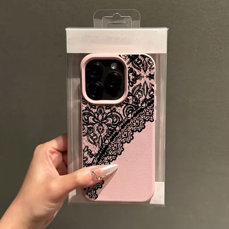 Black Lace Lichee Pattern Phon - огляд і ціна Phone Cases Motorola Edge 2025