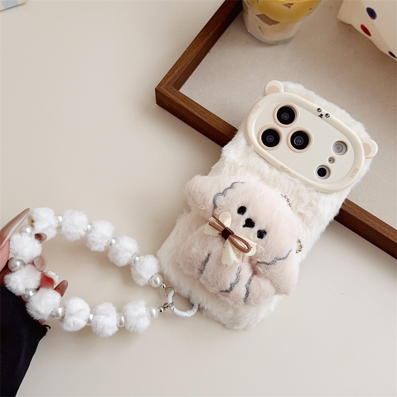 3D Cartoon Bowknot Puppy Warm  - огляд і ціна Phone Cases Iphone 15 Pro Max