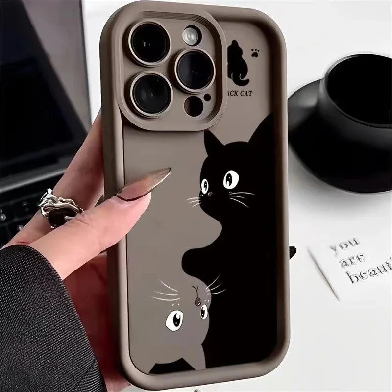 INS Cartoon Black Cat Phone Ca - огляд і ціна Phone Cases Motorola Edge 2025