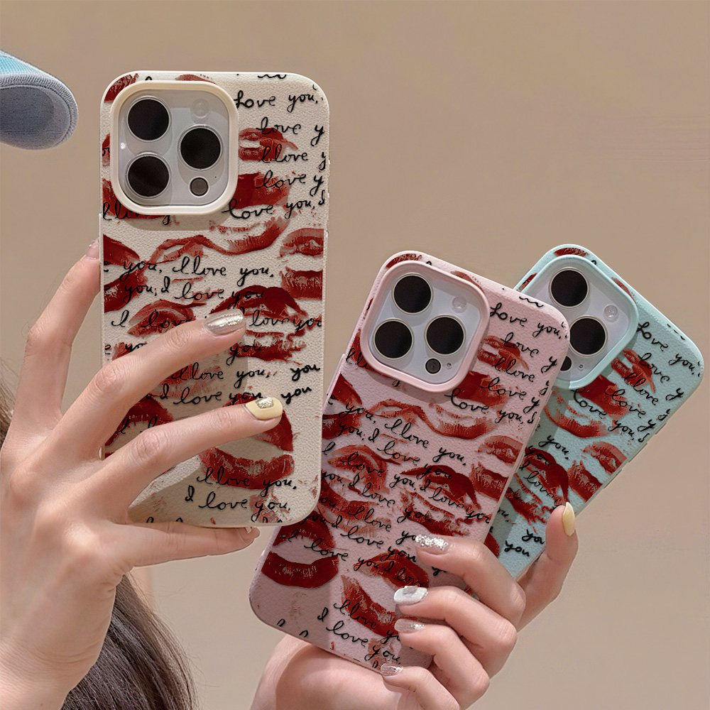 Bright Red Lips Leather Phone  - огляд і ціна Phone Cases Unique